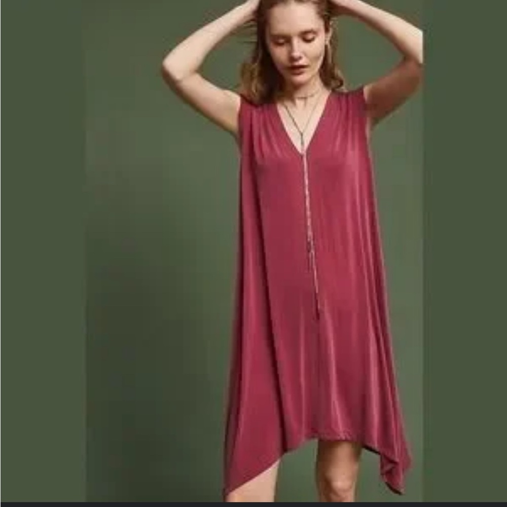 Chic Backless Magenta Dress